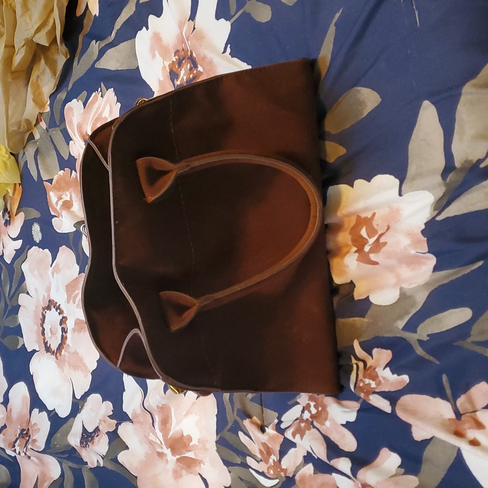 Elegant Brown Suede Women's Handbag